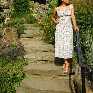 Garden spaghetti strap dress (floral print)